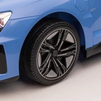 HOMCOM Coche Eléctrico para Niños de +3 Años AUDI RS e-tron GT Coche de Batería con Mando a Distancia 103x58x41 cm Azul(m-11)