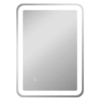 HOMCOM Espejo de Baño con Luces LED 70x90 cm 3 Colores de Luz Brillo Regulable Función Antivaho Función de Memoria IP44(m-10)