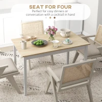 HOMCOM Four-Seater Farmhouse-Style Wooden Table(m-4)