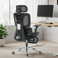 HOMCOM Ergonomic Office Chair, High Back Mesh Desk Chair, Black(m-2)