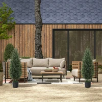 Sztuczne cyprysy 90 cm, 2 sztuki, UV-odporne w doniczce(m-7)