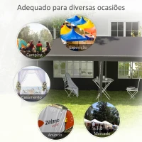 Outsunny Tenda de Jardim 6x3m com 4 Paredes Laterais e 2 Janelas Visíveis Pérgola Gazebo de Exterior para Festas e Eventos Cinzento(m-7)
