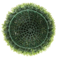 HOMCOM Set di 2 Piante Finte di Bosso in PE da Ø40 cm per Interno ed Esterno, Verde(m-9)