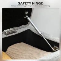 HOMCOM Sitztruhe, Sitzbank mit Stauraum, bis 120kg, Samtoptik, 95x38x45cm, Grau(m-7)