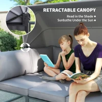 Zestaw mebli ogrodowych, stalowy, dla 5 osób, odporny na warunki(m-5)