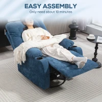 HOMCOM Fotel relaksacyjny obrotowy z funkcją leżenia i bujania(m-7)