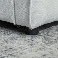 HOMCOM 2 Seater Sofa Bed, 3-in-1 Convertible Sleeper Sofa with Click-clack Adjustable Backrest and 2 Pillows, Light Grey(m-11)