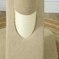 PawHut Cat Scratching Post, 84 cm Cat Scratcher Post Pad with Toy Ball, for Indoor Kittens, Light Brown(m-7)