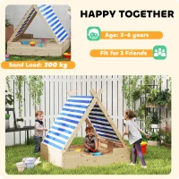 Piaskownica AIYAPLAY z daszkiem, 120x120 cm, drewniana(m-5)