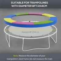 SPORTNOW Pokrywa na trampolin Ø244 cm, UV, kolorowa(m-4)