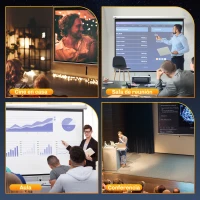 HOMCOM Pantalla de Proyección Manual 100 Pulgadas Formato 4:3/16:9 para Interior y Exterior Cine en Casa Patio Blanco(m-6)