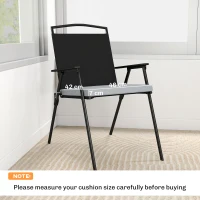 Outsunny Set of 6 Outdoor Seat Cushions with Machine Washable Cover, Water Repellent Seat Cushions Light Grey(m-3)