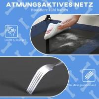 PawHut Hondenbed met Dak, Ademend, Waterafstotend, tot 30 kg, 91 x 76 x 89 cm, Donkerblauw(m-6)