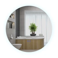 kleankin Lustro łazienkowe 60 cm, podświetlane, 3 kolory światła(m-11)