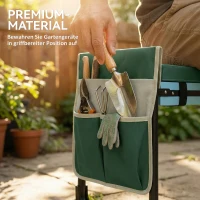 Outsunny tuinbank met kniekussen en zitgedeelte, 150 kg draagvermogen, tuinbankje met dikke bekleding en uitschuifbare stalen poten(m-7)