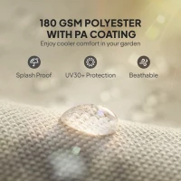 Outsunny Zapasowy dach do pergoli z ochroną UV, pokrycie na taras do pawilonu 3 x 3 m, kremowy(m-5)