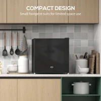 HOMCOM Mini zamrażarka 35 L Wolnostojąca elektryczna mroźnia 45 W 47 x 44,2 x 48,8 cm Czarna(m-5)