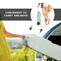 Outsunny Zbiornik na ścieki, 40 L, z kołami, z wężem, bezrozpryskowy, HDPE, 37x23x80cm, Szary(m-5)