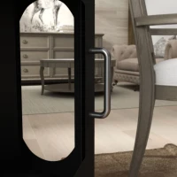 HOMCOM Biokominek z etanolem, wolnostojący, 3-godzinny czas palenia, do 25 m², półka na drewno opałowe, nierdzewna stal, czarny, 43 x 25 x 68 cm(m-8)