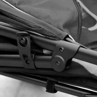 PawHut Hondenbuggy, Opvouwbaar, 1 Opbergmand, 112 cm x 65 cm x 100 cm, Grijs(m-9)