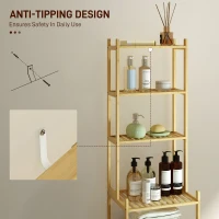 Regał łazienkowy z bambusa, 7 półek, do salonu(m-5)