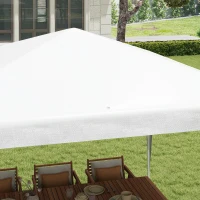 Pavilion Outsunny de Grădină 3x3 m Portabil cu Acoperire Anti UV, Alb(m-7)