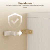 HOMCOM Küchenschrank Buffetschrank mit verstellbar Regal Schublade 2 Schrank Hochschrank mit Glastür 60 x 35 x 180 cm Weiß(m-8)