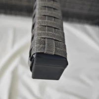 Outsunny Stolik Balkonowy, półokrągły, Polirattan+Metal, 100x50x74 cm, Szary(m-7)