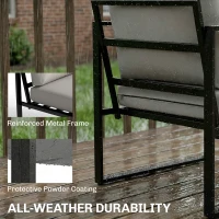 Outsunny Outdoor Garden Furniture Set, 4 Piece Patio Furniture with Slatted Table, Indoor Outdoor Balcony Patio Conservatory Set(m-4)