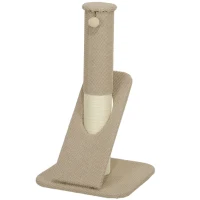 PawHut Cat Scratching Post, 84 cm Cat Scratcher Post Pad with Toy Ball, for Indoor Kittens, Light Brown(m-10)