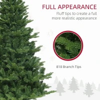 HOMCOM Choinka, Sztuczna Świerk, Naturalny Wygląd, Szeroka i Bujna, 180 x Ø105 cm, Zielony(m-5)