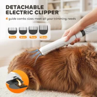 PawHut 5 in 1 Dog Grooming Vacuum & Dryer w/ Clipper, 1.8L Canister, 4 Modes Blow Temperature(m-7)