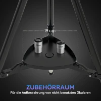 Teleskop odbiciowy Outsunny, 114 mm soczewka, 2 okulary, luneta celownicza, aluminium, ciemnoniebieski(m-8)