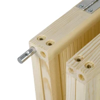 HOMCOM Paravent 4-teilig 180 x 180 cm Faltbar Raumteiler Trennwand aus Bambus für Wohnzimmer Natur(m-9)