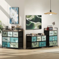 HOMCOM 4-Drawer Chest of Drawers - Blue(m-8)