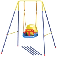 AIYAPLAY Altalena da Giardino per Bambini Regolabile 3 in 1, Età 9 Mesi-8 Anni , Blu(m-10)