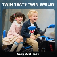 AIYAPLAY Elektryczny Quad dla Dzieci, 24V Pojazd Elektryczny z 4 Kołami, Światła, Port USB, Funkcja MP3, 6,5 km/h, 3-8 Lat(m-5)