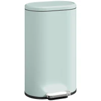 HOMCOM 30 L Modern Curved Kitchen Bin - Green(m-10)
