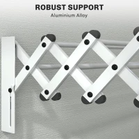 Rozkładany wieszak na pranie, 8 aluminiowych prętów(m-5)