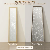 HOMCOM 37 x 157 cm Full Length Mirror - Natural(m-7)