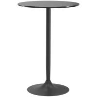 HOMCOM Bartafel Sta-tafel, tafel voor 2 personen, 70 x 70 x 102 cm, zwart(m-1)