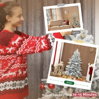 HOMCOM 5ft Snow Flocked Artificial Christmas Tree(m-7)