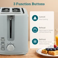 HOMCOM Modern Kettle and Toaster Set - Grey(m-8)