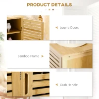 HOMCOM Rustic Shoe Cabinet, 3 Door Shoe Storage Cabinet with 8 Shelves, Natural Wood Finish(m-6)