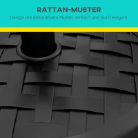 Outsunny Parasolvoet van beton 18 kg parasolhouder, ronde parasolhouder voor parasol 32/38/48mm zwart(m-6)