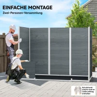 Outsunny Tuinschuur 2,77 m², Opbergschuur met Houtlook 2 Ramen Dubbele Deur Ventilatie Vloer Slot Handschoenen(m-7)