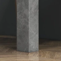 HOMCOM Square Dining Table, Modern Small Dining Table with Faux Cement Effect, Space Saving, Non-slip Foot Pads, Cement Grey(m-7)