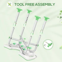 HOMCOM 39-51.5cm 'U' Seat Padded Shower Stool - Green(m-6)