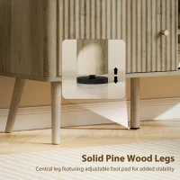 HOMCOM TV Stand Cabinet for TVs up to 55" - Oak(m-7)