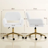 HOMCOM Faux Fur Rabbit Chair - Cream White(m-3)